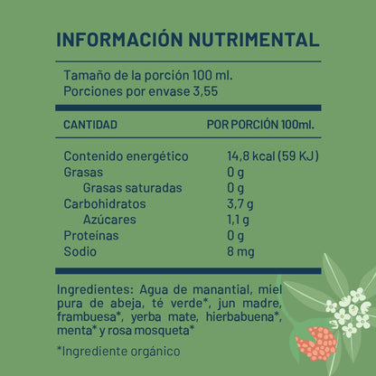 Actívate Jun Kombucha de Mate, Menta y Frambuesa 355ml - Pack de 24 latas - disfrutabask