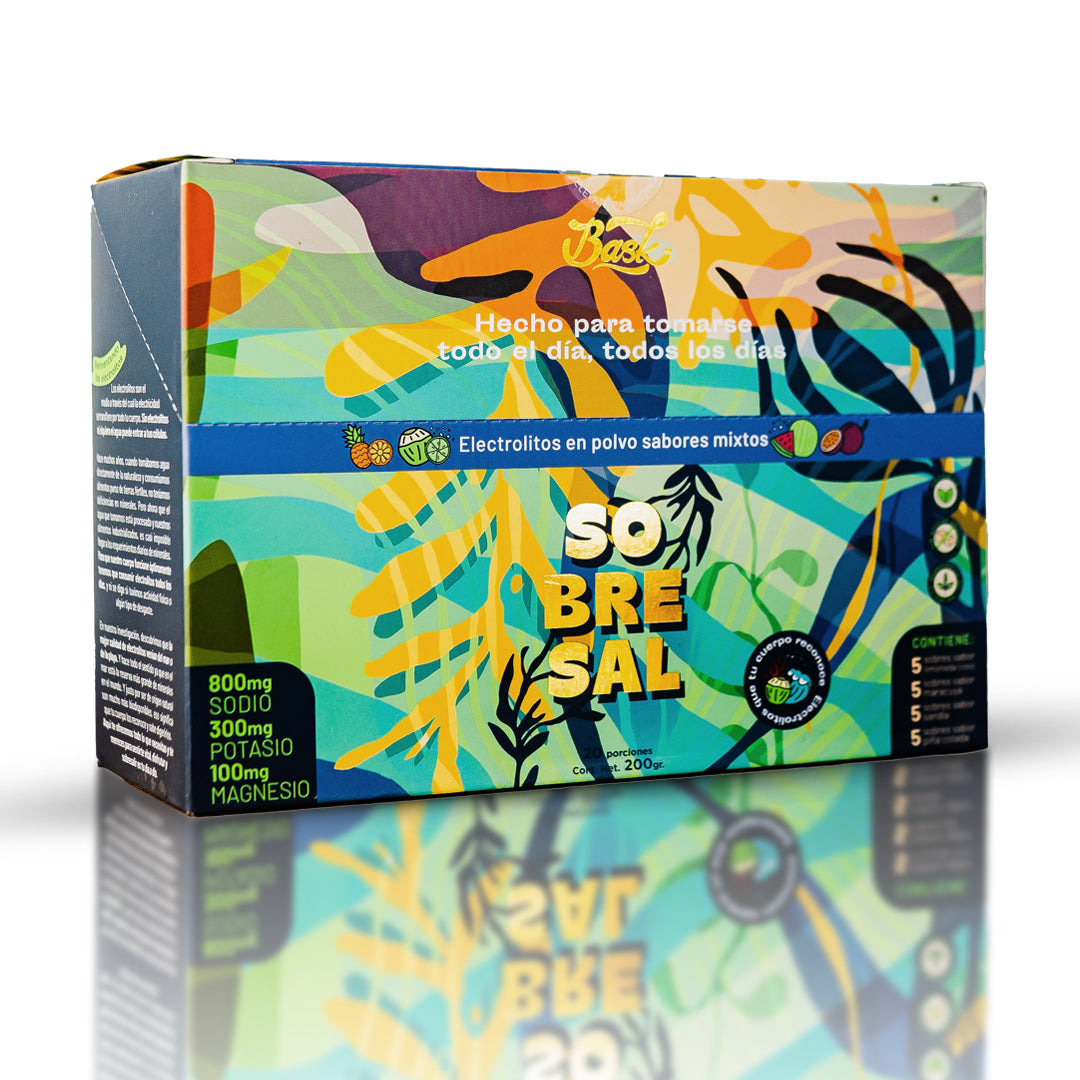 Electrolitos biodisponibles en polvo Caja sabores mixtos 20 sobres individuales