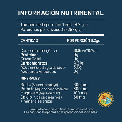 Electrolitos biodisponibles en polvo Tubo Sin Sabor 300gr. - disfrutabask