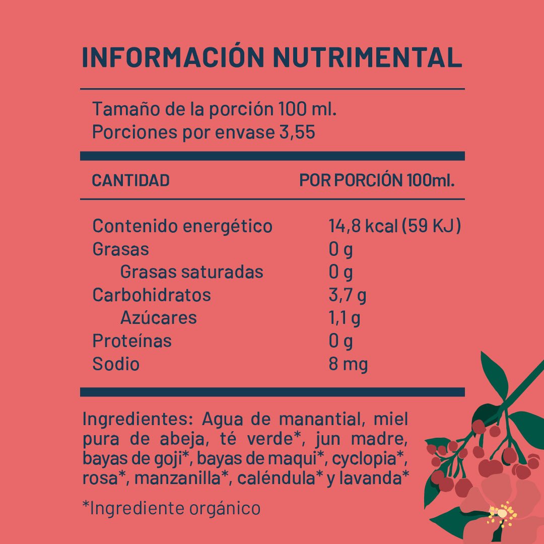 Fluye Jun Kombucha de Flores con Frutos rojos 355ml - Pack de 24 latas - disfrutabask