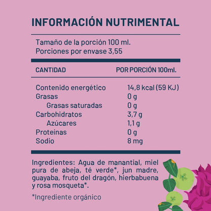 Impúlsate Jun Kombucha de Fruto del dragón y Guayaba 355ml - Pack de 24 latas - disfrutabask