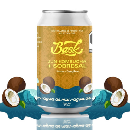 Jun Kombucha y Agua de Mar 355ml - Pack de 24 latas - disfrutabask